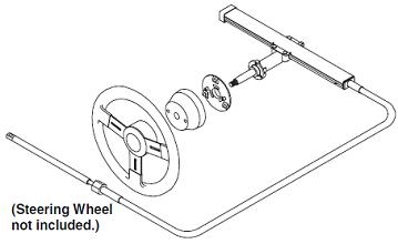 Boat Marine Rack Steering System Kit Includes Helm Bezel Installation Parts